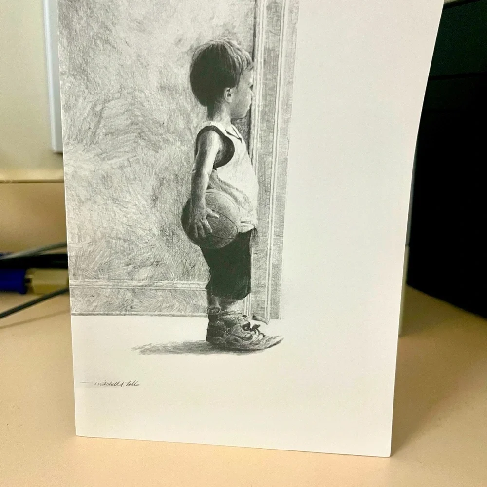 Mitchell Tolle Basketball Blank Greeting Cards “In the Doorway”